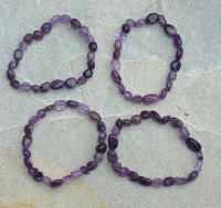 Amethyst - Barock - 6-8mm - Armband Elastik - 4 St�ck
