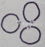 Amethyst - Kugel - 4mm - Kinder Armband Elastik - 3 St�ck