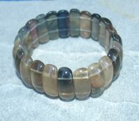 Fluorit - gew�lbt - 24-25mm - Armband Elastik - 1 St�ck
