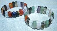 Edelstein Mix - gew�lbt - 24-25mm - Armband Elastik - 1 St�ck