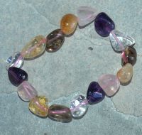 Edelstein Mix - Barock - 9-14mm - Armband Elastik - 1 St�ck