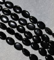 Gagat - Oval - 17x12mm - Kettenstrang