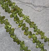 Peridot - Tropfen - 5-7mm - Kettenstrang