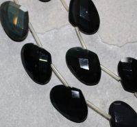 Regenbogen Obsidian - Tropfen - 30x20mm - Kettenstrang