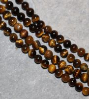 Tigerauge - braun - Kugel - 4mm - Kettenstrang