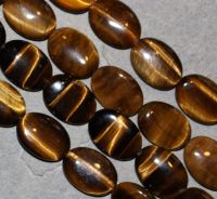 Tigerauge - braun - Oval - 18x24mm - Kettenstrang