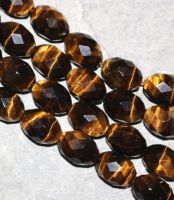 Tigerauge - braun - Freeform - 15x20mm - Kettenstrang