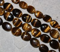 Tigerauge - braun - Oval - 16x12mm - Kettenstrang
