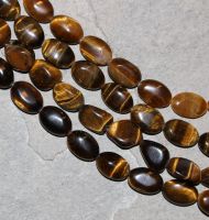 Tigerauge - braun - Oval - 14x10mm - Kettenstrang