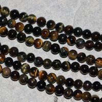 Tigerauge - blau - Kugel - 4mm - Kettenstrang