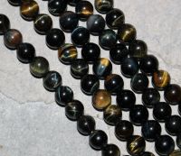 Tigerauge - blau - Kugel - 8mm - Kettenstrang