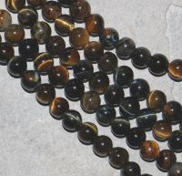 Tigerauge - blau - Kugel - 6mm - Kettenstrang