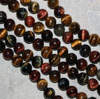 Tigerauge - multi - Kugel - 10mm - Kettenstrang