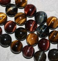 Tigerauge - multi - Kugel - 20mm - Kettenstrang