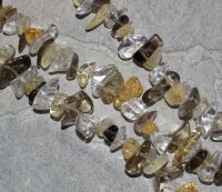 Bergkristall - Rauchquarz - Zitrin - Splitter - Kettenstrang