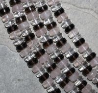Bergkristall - Rauchquarz - Rosaquarz - 8,5mm - Kettenstrang