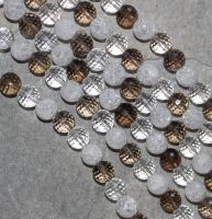 Bergkristall - Rauchquarz - Kugel - fac. - 8mm - Kettenstrang