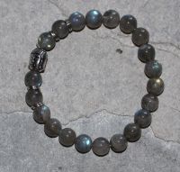 Labradorit - Kugel - 8mm - Buddha - Armband Elastik - 1 St�ck