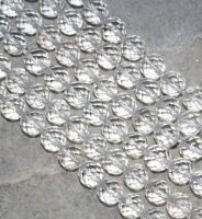 Bergkristall - Kugel - facettiert - 8mm - Kettenstrang