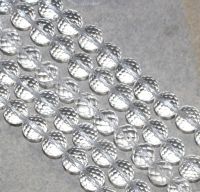 Bergkristall - Kugel - facettiert - 10mm - Kettenstrang
