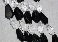 Bergkristall - Onyx - Freeform - facettiert - Kettenstrang