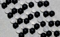 Bergkristall - Onyx - Kugel - matt - 10mm - Kettenstrang