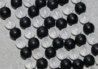 Bergkristall - Onyx - Kugel - matt - 8mm - Kettenstrang