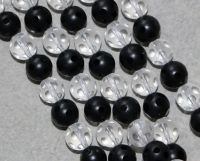 Bergkristall - Onyx - Kugel - facettiert - 10mm - Kettenstrang