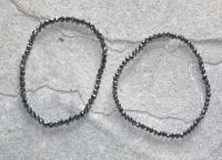 H�matit - Kugel - facettiert - 3mm - Armband Elastik - 2 St.