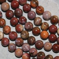 Versteinertes Holz - Kugel - 10mm - Kettenstrang