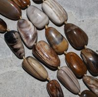 Versteinertes Holz - Barock - 12-15mm - Kettenstrang