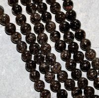 Rauchquarz - cracked - Kugel - 8mm - Kettenstrang
