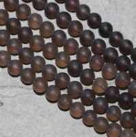 Rauchquarz - matt - Kugel - 8mm - Kettenstrang