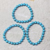 Magnesit gef. - Kugel - 8mm - Armband Elastik - 3 St�ck
