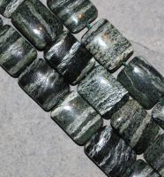 Silberauge Serpentin - Rechteck - 17x12mm - Kettenstrang