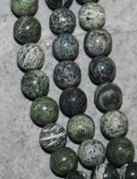 Silberauge Serpentin - Kugel - 6mm - Kettenstrang