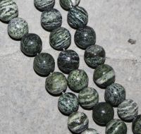 Silberauge Serpentin - Kugel - 8mm - Kettenstrang