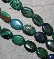 Azurit-Malachit - Oval - 13x18mm - Kettenstrang