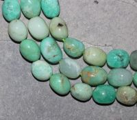 Chrysopras - Nuggets - 12-13mm - Kettenstrang