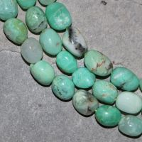Chrysopras - Nuggets - 10-11mm - Kettenstrang