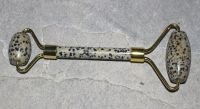Dalmatiner Jaspis - Massageroller - 14 cm lang - in Box