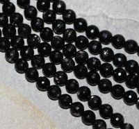 Hypersthen - Kugel - facettiert - 8mm - Kettenstrang