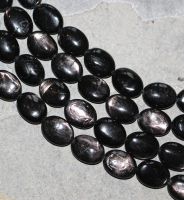 Hypersthen - Oval - 16x12mm - Kettenstrang