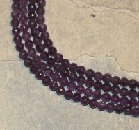 Amethyst - Kugel - facettiert - 6mm - Kettenstrang