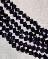 Amethyst - W�rfel - 6mm - Kettenstrang