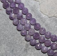Amethyst - Kugel - facettiert - 8mm - Kettenstrang