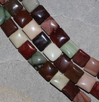 Imperial Jaspis - Quadrat - 14x14mm - Kettenstrang