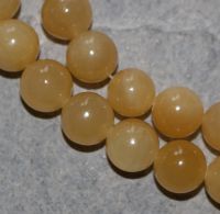 Calcit gelb orange - Kugel - 12mm - Kettenstrang