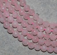 Rosaquarz - Kugel - 6mm - facettiert - Kettenstrang