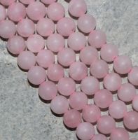 Rosaquarz - Kugel - 6mm - matt - Kettenstrang